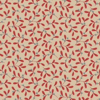 Tilda - Merry Little Christmas 2027 - Mistletoe Red Meterware