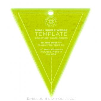 Small Simple Wedge Template for 5" Squares 
