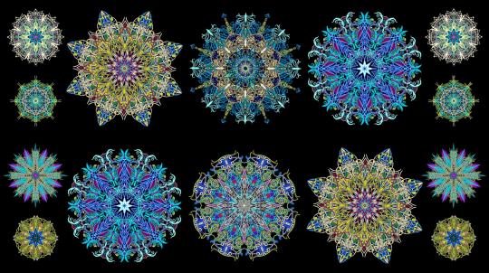 Blue/Multi Heartscapes Panel