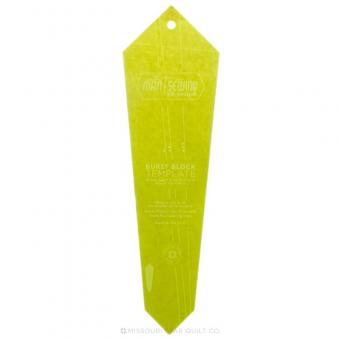Man Sewing Burst Block Template for 10" Squares 
