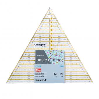 Rollschneider-Lineal Omnigrid 20 cm Multi Dreieck 60°