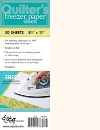 Quilter's Freezer Paper Sheets 