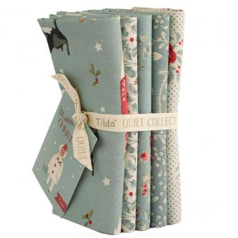 Tilda - Merry Little Christmas 2027 - FatQuarter Bundle Duckegg Meterware