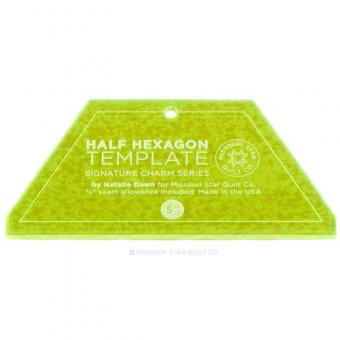 Small Half Hexagon Template for 5" Charm Packs & 2.5" Jelly Rolls 