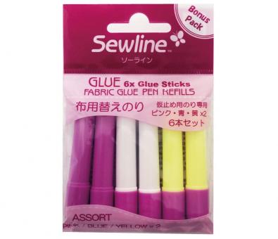Sewline Fabric Glue Pen Refill Assorted Colors 