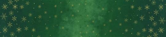 Ombre Flurries Christmas Green Gold Metallic Meterware