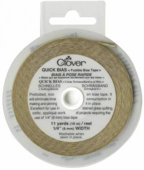 Fusible Quick Bias Metallic Gold Tape 1/4" 