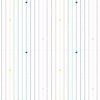 Dashing Rainbow White Meterware