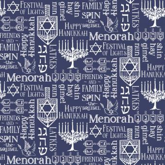 Festival Of Lights Symbols Blue Meterware