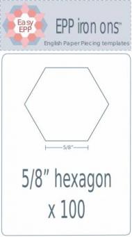 Pre Cut Iron On Hexies 5/8'' 