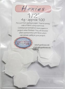 Pre Cut Iron On Hexies 1/2'' 