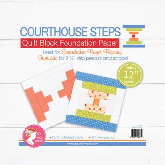 Courthouse Steps 12" Quilt Block Foundation Paper 