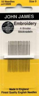 John James Embroidery / Crewel Needles Size 9 