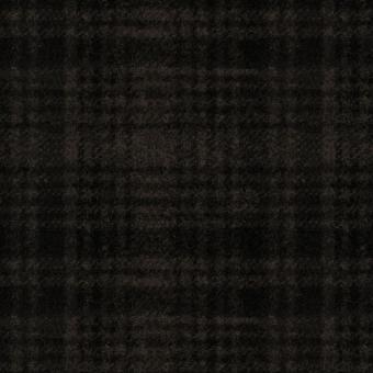 Woolies Flannel Espresso Windowpane Meterware