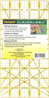 Rollschneider-Lineal Omnigrid 5 x 10 inch