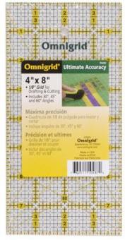 Rollschneider-Lineal Omnigrid 4 x 8 inch mit Raster