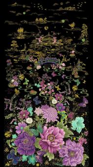 ASIAN FLORAL BUTTERFLY PANEL Meterware