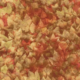 Autumn Breeze Lt Rust Layered Leaves Meterware