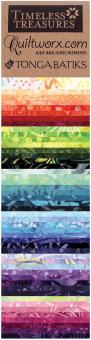 Caribbean Reef Tonga Batik, 2-1/2in Strips 