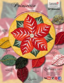 Poinsettia Table Topper Pattern 