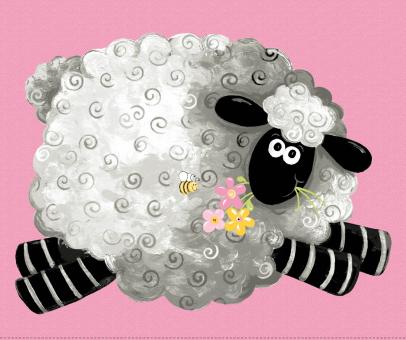 Lewe the Ewe Pink Play Mat Panel