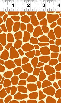 Zoe the Giraffe Skin Print Orange Meterware