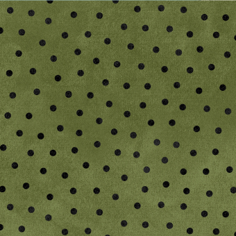 Woolies Flannel Polka Dots Green Meterware
