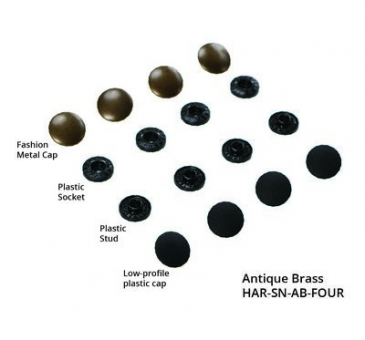 Tool-free Snaps - Set of Four - Antique Brass4MM (5/8") - Nickel, Set of Two 