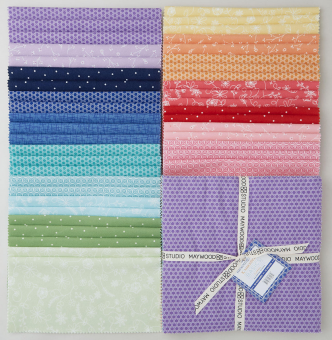 10" Squares Kimberbell Basics Flannel Rainbow Wishes 