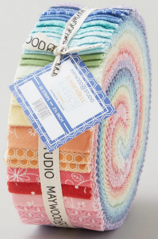 2.5" Strips Kimberbell Basics Flannel Rainbow Wishes 