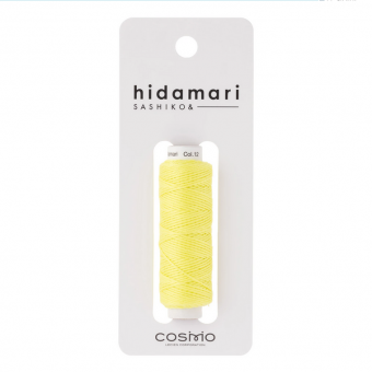 Cosmo Hidamari Sashiko Solid Thread Lemon 