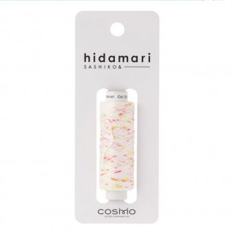 Cosmo Hidamari Sashiko Variegated Thread 30 Meters Pink Yellow 