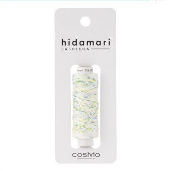 Cosmo Hidamari Sashiko Variegated Thread 30 Meters Yellow Green 