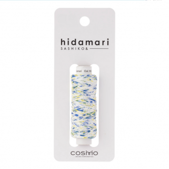 Cosmo Hidamari Sashiko Variegated Thread 30 Meters Blue Yellow 