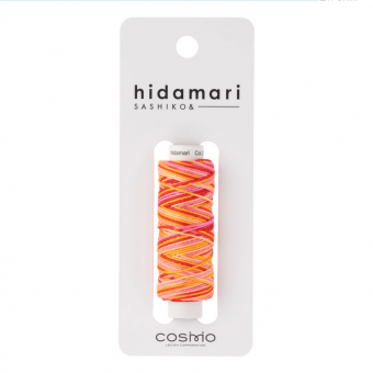 Cosmo Hidamari Sashiko Variegated Thread 30 Meters Tequila Sunrise 