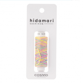 Cosmo Hidamari Sashiko Variegated Thread 30 Meters Rainbow Sorbet 