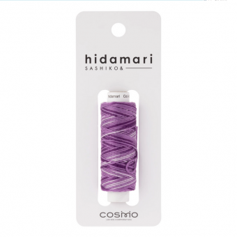 Cosmo Hidamari Sashiko Variegated Thread 30 Meters Blueberry Yogurt 