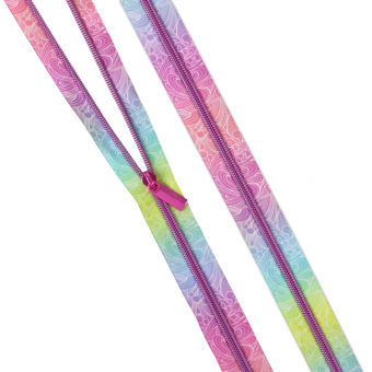 Tula Pink Floral Reef Collection: 3 Yards of #5 Zippers Making Waves 