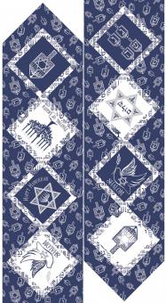 Festival Of Lights Table Runner Panel Silver Metallic Meterware