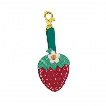 Lori Holt Berry & Sage Leather Strawberry Charm 