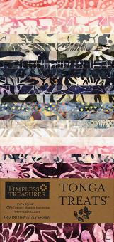 Blackcherry Tonga Batik, 2-1/2in Strips 