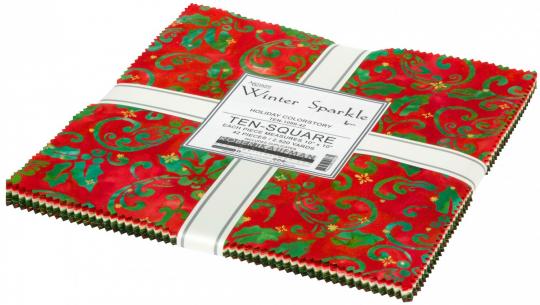 Artisan Batiks Winter Sparkle Holiday Ten Squares 