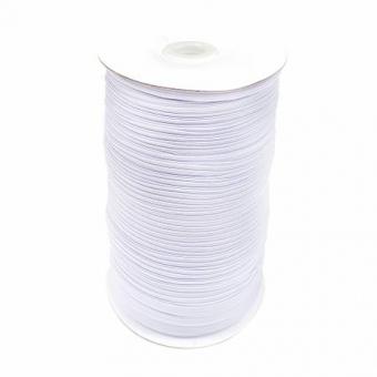 White Flat Elastic 1/8'' Meterware