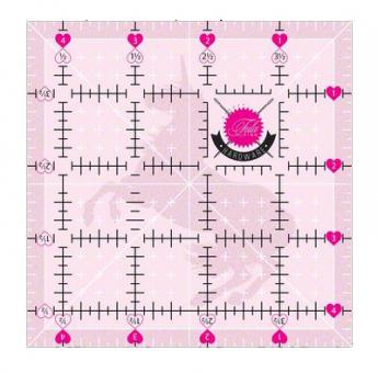 Tula Pink 4.5in x 4.5in Non Slip Unicorn Ruler 