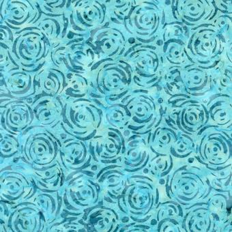 Tonga Valley Blossoms Rose Top Outlines Teal 