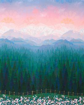 Scenic Sunset Meterware 