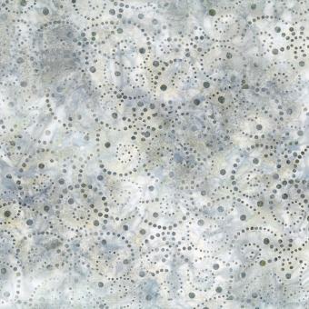 Pointilist Scroll Blue Batik Meterware