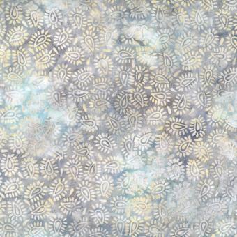 Floating Paisley Blue Batik Meterware