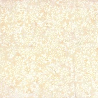 Small Floral Cream Batik Meterware