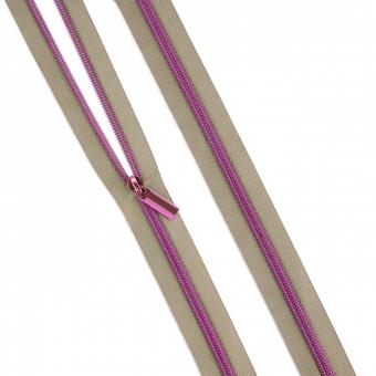 3y Tula Pink #5 Nylon Coil Zipper Beige 